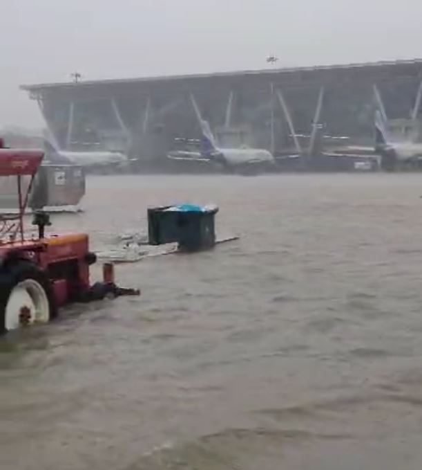 Chennai Airport is inundated